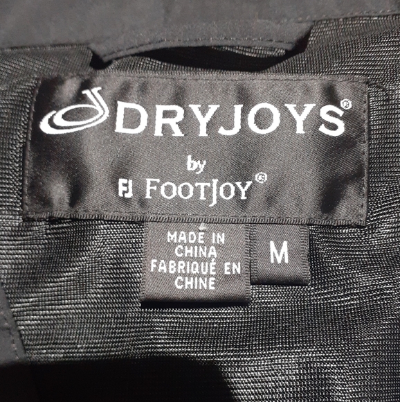 FootJoy Dryjoys Men's Size Medium 1/2 Sleeve 1/4 Zip Pullover Rain Jacket Navy - Picture 10 of 10